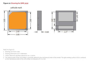 Dioda LED SMD 3030 6V 1W 3000K CRI90 BXEM-30G-12H-<span class=keywords><strong>6A</strong></span>-00-0-0 - Product Image 2