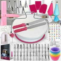 Ensemble de 200 pièces pour la décoration de gâteaux avec douilles à pâtisserie, spatules, racloirs, outils de cuisson en PP, acier inoxydable et silicone