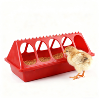 Nouvel équipement d'élevage de poulets personnalisé en usine, mangeoire automatique en plastique durable à 20 trous pour pigeons, poussins et cailles, garantie 1 an
