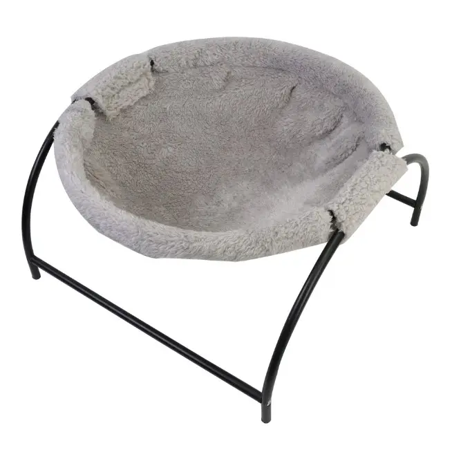 Cama redonda para cachorro de inverno, cama de pelúcia respirável