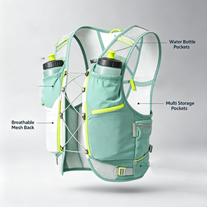 Sac à dos de sport unisexe en nylon pour la randonnée, la course à pied et les activités de plein air, avec poche d'hydratation intégrée - Product Image 2