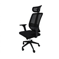 Chaise de bureau ergonomique en maille ALINUNU à prix de gros avec appui-tête et soutien lombaire
