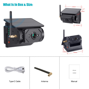 Wifi năng lượng mặt trời sao lưu máy ảnh với BSD ai phát hiện pin Powered xe máy ảnh DVR Vòng ghi âm cho RV xe tải Trailer iPhone <span class=keywords><strong>Android</strong></span> - Product Image 6