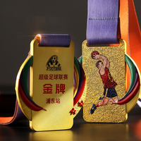 Conception gratuite Logo Sports personnalisés Marathon Running Soccer Football Basketball Médaille 3D