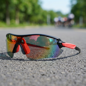 Sports RV Coating Sunglasses % UV Protection Red Lens and Comfortable <b>Nose</b> Pad for Outdoor Activities - Product Image 3