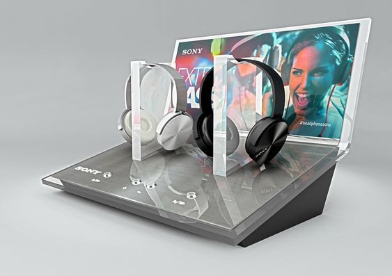 Apache Customized Acrylic Display Stand Counter Wireless Counter Table Top Headset Headphone Display Stand for Earphone Shop — view 6