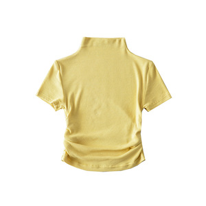 Blusas informales <span class=keywords><strong>de</strong></span> Fitness con hombros descubiertos, Túnica holgada <span class=keywords><strong>de</strong></span> <span class=keywords><strong>manga</strong></span> <span class=keywords><strong>larga</strong></span>, Túnica <span class=keywords><strong>de</strong></span> algodón, <span class=keywords><strong>cuello</strong></span> <span class=keywords><strong>de</strong></span> <span class=keywords><strong>tortuga</strong></span>, camisetas sin mangas cortas <span class=keywords><strong>de</strong></span> moda para mujer - Product Image 3