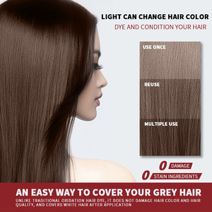 Crema Professionale per Cambiare il Colore dei <span class=keywords><strong>Capelli</strong></span>, Autentica e Senza Risciacquo, da Bianco a <span class=keywords><strong>Castano</strong></span> Scuro, Cioccolato, Caffè - Product Image 4