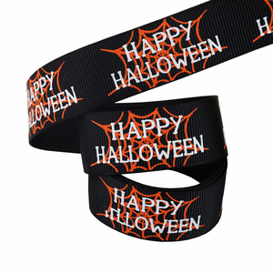 Nastro Grosgrain Esclusivo di Halloween con Stampa Fantasma e Zucca, 2.2/2.5cm, 10 Iarde, per Confezioni Regalo e Decorazioni per Feste - Product Image 6