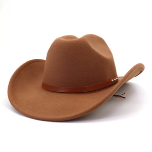 Wholesale Luxury High Quality Customize Old School Felt Bulk Australia Wool <strong>Wooly</strong> Western Vintage Cowboy Cowgirl <strong>Men</strong> <strong>Hat</strong> - Product Image 3