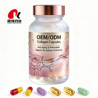 Capsules dures de peptides de collagène hydrolysé, complément nutritionnel pour adultes, formule beauté, matière première, approvisionnement en vrac OEM