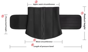 उच्च गुणवत्ता वाले समायोज्य खेल पसीने पोस्टपार्टम बॉडी मूर्तिकला डबल बेल्ट जिपर कमर ट्रेनर - Product Image 4