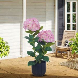 Wholesale Artificial Grass and Leaf <b>Trees</b> Cheap Plastic Hydrangeas and Marigold Flowers for Weddings - Product Image 2