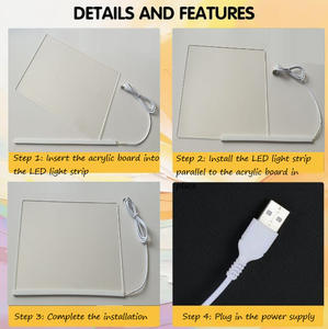 儿童发光二极管照明画板发光玩具RGB七色可擦留言板书写荧光板 - Product Image 4