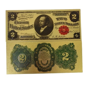 定制纪念品美国2美元证书钞票金箔钞票收藏 - Product Image 1