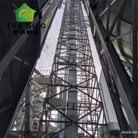 Élévateur à godets à faible taux de bris pour le levage vertical de céréales, compatible avec un convoyeur à foussoir pour silo en acier