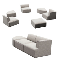 Canapé italien personnalisé de luxe et léger de style minimaliste Ensembles de canapés modulaires en tissu microsuède Canapé de salon sectionnel en forme de L