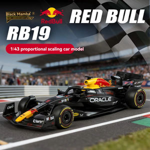 Modèle de voiture de course <span class=keywords><strong>F1</strong></span> <span class=keywords><strong>Red</strong></span> <span class=keywords><strong>Bull</strong></span> RB19 en alliage de zinc HMB Diecast <span class=keywords><strong>1</strong></span>:<span class=keywords><strong>43</strong></span> avec roues mobiles à roulement libre, jouet d'exposition à collectionner - Product Image 2