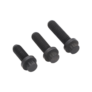 Ad alta resistenza 12 punti flangia bullone 12.9 nero lega acciaio mezzo filo vite, pollici dimensioni 1/4 a 3/4 flangia esagonale testa bullone - Product Image 3