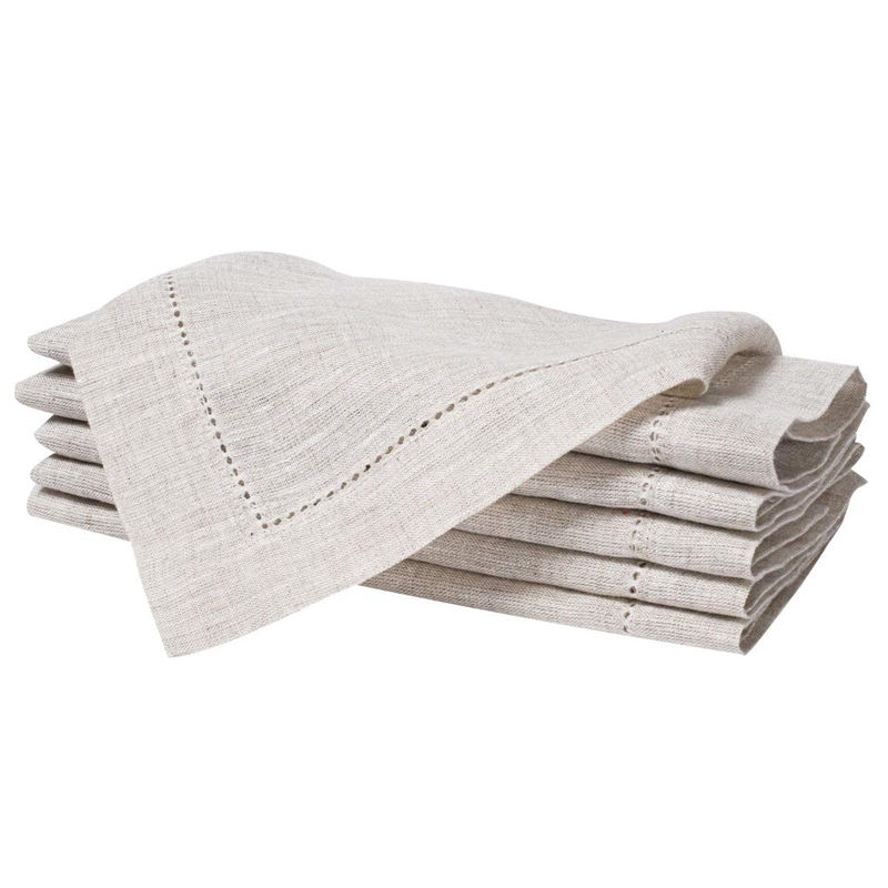 Свадебный ужин, льняные салфетки из натурального льна с окантовкой 20 х20, обеденные Коктейльные салфетки