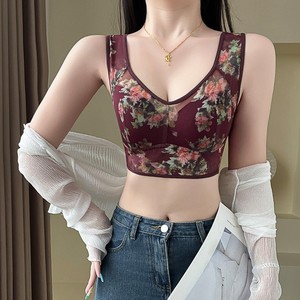 Mid-aged Women <b>Bra</b> Sexy Mesh Large Size Women's <b>Bra</b> Breathable Sports Beauty Back Vest Sleep Gathered Wrapped Chest <b>Bra</b> - Product Image 2