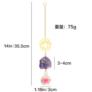 Disegno curativo al quarzo crudo di cristallo con il ricevitore di luce solare in cristallo puro arcobaleno - Product Image 6