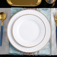 Assiettes et Couverts de Dîner Personnalisés en Porcelaine Céramique de 8 Pouces pour Restaurants et Événements – Vaisselle Américaine Personnalisable avec Logo
