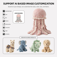 Peluche Pieuvre Marine en Coton PP Anti-Stress pour Enfants, Personnalisable avec Logo, ODM OEM, Cadeau d'Anniversaire et de Fêtes