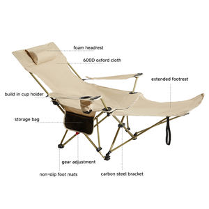 Özelleştirilebilir Logo çok fonksiyonlu Relax Pad plaj yürüyüş okul hastane kullanımı için dayanıklı paslanmaz çelik kamp sandalyesi Modern - Product Image 4