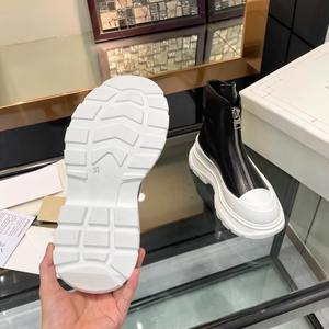 Luxury Designer Shoes Synthetic Platform <b>Lace</b>-up Ankle <b>Boots</b> Retro Sneakers Bead Slip Resistant All Seasons <b>Walking</b> Thick Sole - Product Image 5