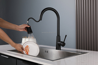 Robinet de cuisine à levier unique avec poignée spéciale, douche à tirette Torneira, robinet de cuisine moderne noir, mitigeur de robinet d'évier