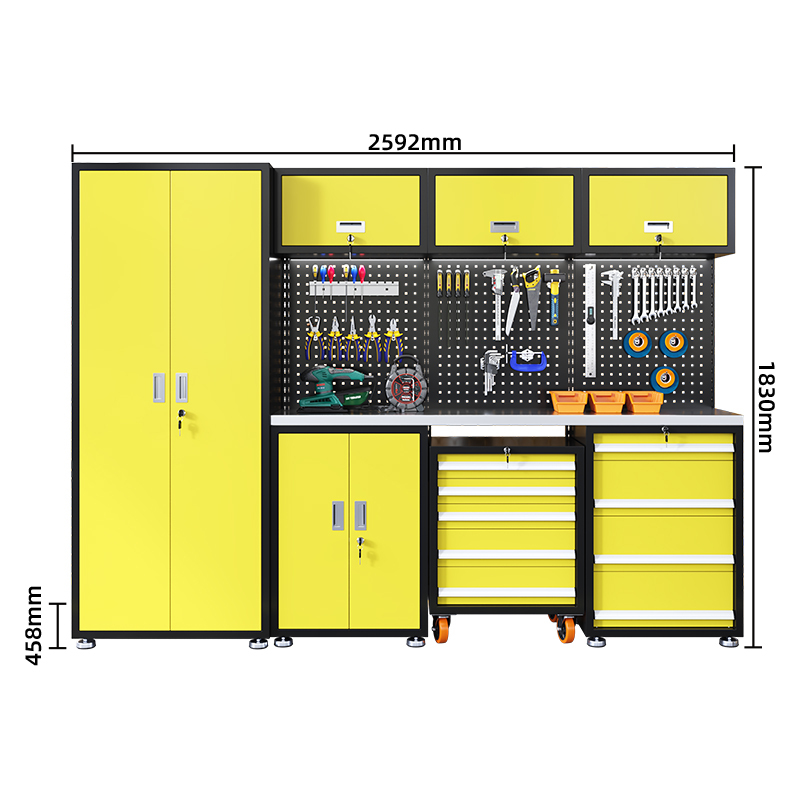 comptoir en acier inoxydable jaune-4