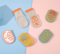 Quentin Logo personnalisé Chaussettes antidérapantes pour bébé nouveau-né Chaussettes antidérapantes 0-3 mois 6-12 mois Chaussettes en coton pour bébé pour garçon fille