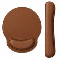 Ensemble de repose-poignets en cuir pour le gaming avec surface antidérapante, design personnalisable multi-tailles pour bureau/usage professionnel