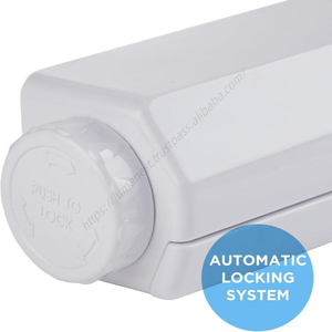 Corde à linge rétractable multifonctionnelle portable Yuou ZC-250429-25 pour extérieur, 18m de séchage, 5 lignes, en ABS et PP, vente en gros - Product Image 5