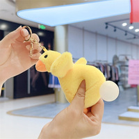 Pendentif en peluche canard couveuse créatif, jouet anti-stress à presser, poupée oie farceuse, porte-clés, breloque de sac, cadeau, vente en gros, personnalisable