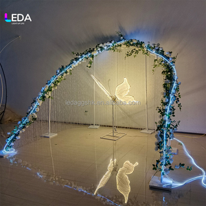 Arco de Boda Elegante de Hierro LEDA, Semicircular, Dos Estilos, Fondo para Ceremonia, Fiesta, Cumpleaños, Decoración de Bodas - Product Image 6