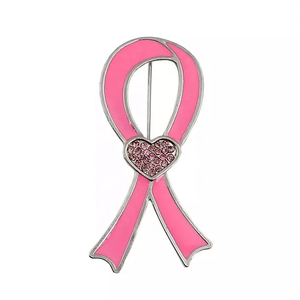 <span class=keywords><strong>Ruban</strong></span> en émail <span class=keywords><strong>rose</strong></span> en gros avec strass coeur broche broche bijoux mode sensibilisation au cancer du sein <span class=keywords><strong>octobre</strong></span> - Product Image 1