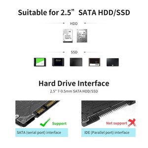 Caja de disco duro USB3.0 HDD Puerto serie de 2,5 pulgadas SATA SSD Caja de disco duro Caja de disco móvil USB 2,0 Caja externa <span class=keywords><strong>Caddy</strong></span> - Product Image 3