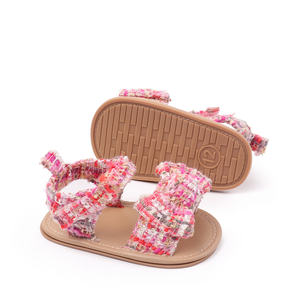 รองเท้าเจ้าหญิงผูกโบว์พิมพ์ลายดอกไม้แฟชั่นสำหรับ2025ฤดูร้อนดีไซน์ใหม่ - Product Image 4