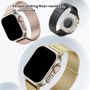 Nouvelle montre intelligente pour homme, bracelet en maille en <span class=keywords><strong>acier</strong></span> inoxydable magnétique en <span class=keywords><strong>titane</strong></span> de luxe, chaîne magnétique pour <span class=keywords><strong>Apple</strong></span> <span class=keywords><strong>Watch</strong></span> - Product Image 6