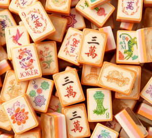 Juego <span class=keywords><strong>de</strong></span> Mahjong Americano <span class=keywords><strong>de</strong></span> 160 Fichas Talladas a Mano, Color Azul, con Acabado Perlado, Acrílico <span class=keywords><strong>de</strong></span> Lujo <span class=keywords><strong>de</strong></span> 4 Capas, en Venta al Por Mayor - Product Image 1