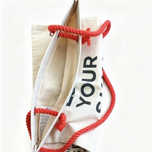 Bulk Premium <b>Canvas</b> Shopping Tote <b>Bag</b>, Eco-friendly <b>Large</b> Capacity Handbag for Promotional Gifts Rope Handle <b>Bag</b> - Product Image 3