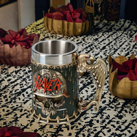 Jarra de Cerveza Personalizada Hecha a Mano con Diseño de Esqueleto Medieval, Regalo Empresarial MBA03, Gran Capacidad, Acero Inoxidable