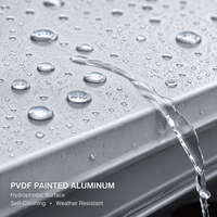 Panneau de mur-rideau en aluminium PVDF ignifuge, revêtement extérieur métallique durable, tôle d'aluminium perforée découpée au laser pour supermarché