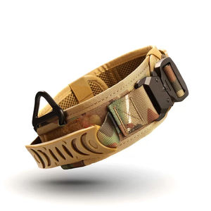 Kerah tebal tugas berat latihan kustom, kerah 2 inci tugas berat dapat disesuaikan untuk anjing besar leher UKURAN <span class=keywords><strong>16</strong></span> "-27" kerah anjing taktis - Product Image 2