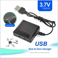 Chargeur de batterie au lithium 3,7 V multi-ports USB en plastique pour modèle d'avion télécommandé RC