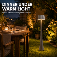Lampes LED de jardin haut de gamme, éclairage décoratif extérieur de luxe, forme conique rayée, étanche, pour villas et complexes haut de gamme