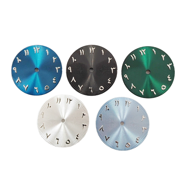 NH35 Arabic Radial Pattern Dial Watch Accessories 28.5mm Metal Diameter Premium Watch Parts