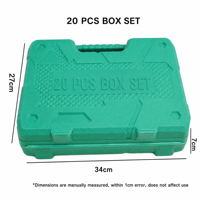 Clé à douille électrique à six pans creux allongée de 8 à 32 mm, finition chromée, pour pistolet à air comprimé, ensemble de 20 pièces, personnalisable OEM